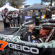 Layne Schranz driving to the starting line on race day.